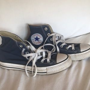 Navy Blue Converse High Tops